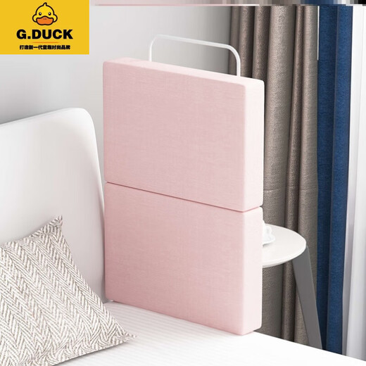 G.DUCKKIDS children's baby guard board short anti-fall heightened fence bed fence soft package splicing bed baby guardrail baffle bed curtain linen gray 0.5 meters long bed fence