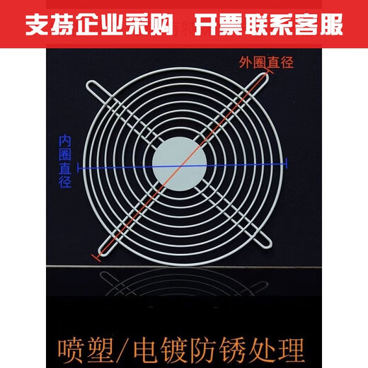 XMSJ加密圆形轴流风机护网工业风扇风机网罩金属护罩排气扇铁丝网 1323加粗加密