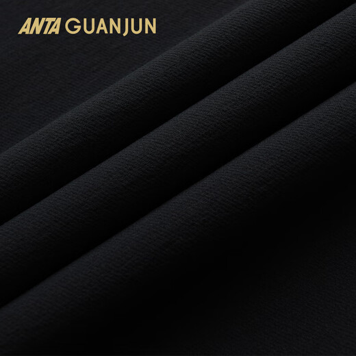 ANTA Lingfeng Champion Water-Repellent Soft Shell Men's Stand Collar Business Jacket Executive Jacket 152530623 Basic Black-3 L (Male 175)