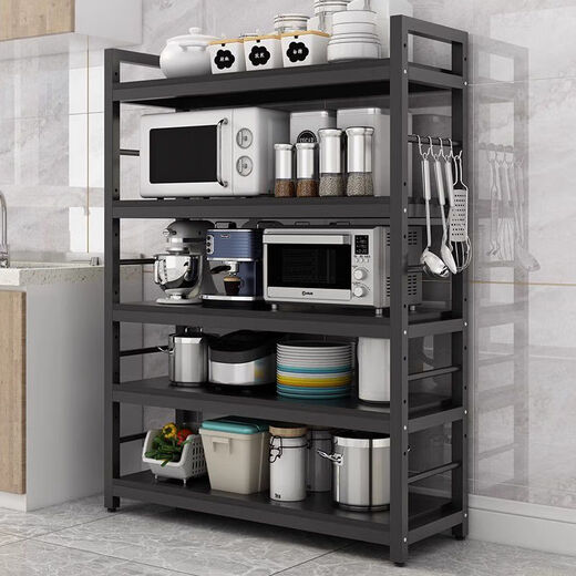Küche große Kapazität Lagerständer bodengesteuertes Multi-Layer-Mikrowellenofen-Ofen-Elektrokabinett Multifunktionaler Topf-Lagerregal 3-Layer 12035