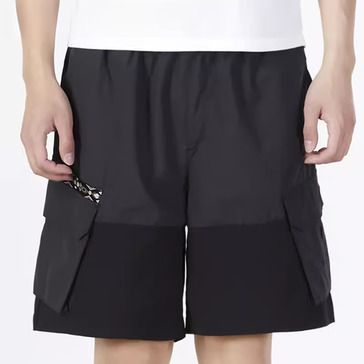 阿迪达斯 （adidas）男款夏季工装风宽松运动休闲梭织口袋短裤HC9737官方旗舰正品 IP4956黑小字母 M