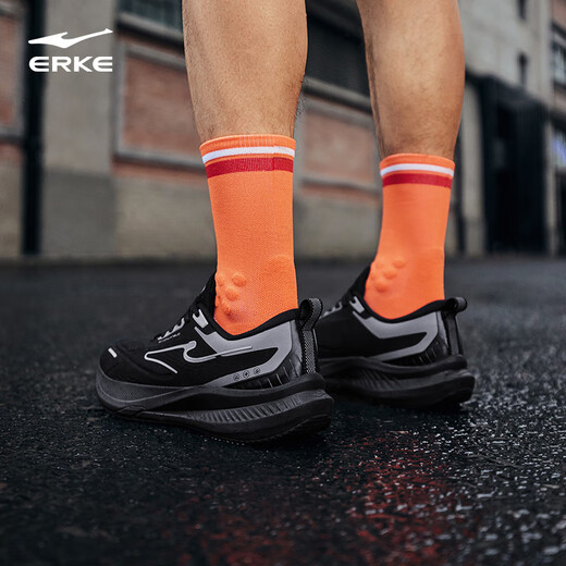 
Hongxing Erke Shuttle 4 Men's Shoes 2025 New Water-Repellent Running Shoes Lightweight Anti-Slip Sports Shoes Shoes Shoes Shoes Absorbing and Wear-Resistant Running Shoes Men's Black/Steel Gray 42