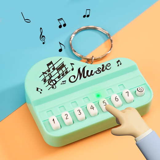 Enérgica Fun Class Fun Fishing Pequeños juguetes creativos Mini Electronic Electronic Piano Keychain colgante de colgante brillante Macaron en polvo
