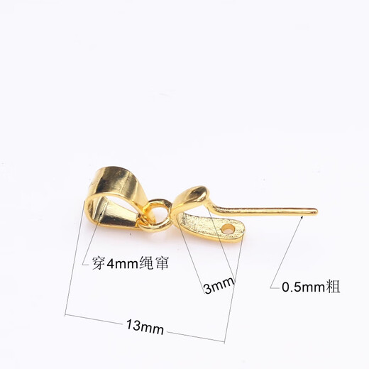 Fat Donglai same style 18K gold oblique hole pendant buckle head rose gold platinum melon seed buckle Buddha Jade Guanyin Jade Pendant PT950 platinum pendant oblique buckle