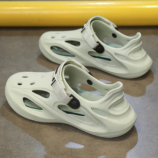 Kafeila drifting clogs men's summer outer wear youth non-slip anti-odor driving slippers wading river beach sandals gray single layer 41 ready stock