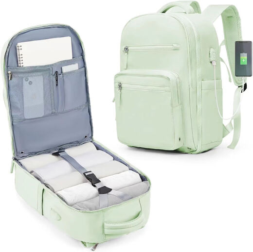 Neues Reise-Rucksack für Damen-Rucksack mit großer Kapazität Bordkapazität Kurzstrecken-Reisegepäck Computer Schoolbag 6636 Brown