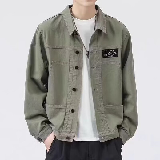 VANCL ESLITE [Même modèle de Lei Jun] Flag Jacket Spring and Automne 2024 Nouveaux vêtements d'automne à revers Men [Version améliorée] K12806 Gray 5xl [suggéré 180-200jin [Jin est égal à 0,5 kg]]]
