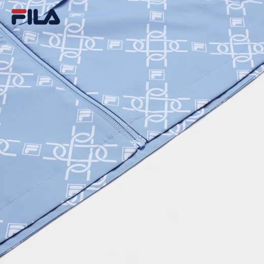 FILA 斐乐官方女士梭织外套2025夏新款休闲舒适满印防晒连帽上衣 满印一-ZA L 170/88A/L