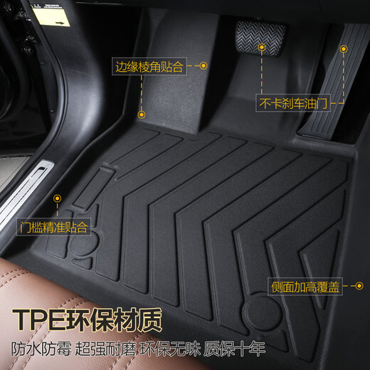 逸兔专用小鹏X9脚垫tpe防水24款7座三排610Pro702 640四驱Max汽车脚垫 【三排全车】全TPE脚垫 小鹏X9
