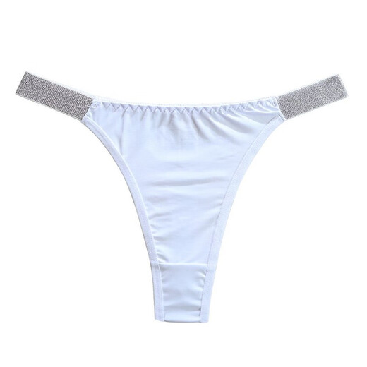 Renduo unisex thong ultra-thin tight low-waist fitness temptation ice silk sports solid color girl seamless quick-drying royal blue M