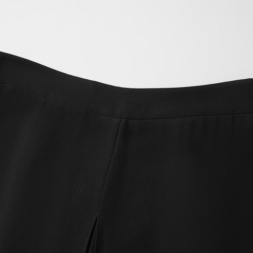 Jiuzi (JUZUI) commuting flowing and light casual wide-leg pants for women in summer JWDX11303 simple black XS