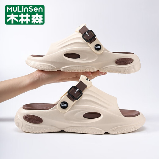 
Mulinsen one-shot men's summer home wear large-size men's shoes soft sole non-slip sports beach shoes simple and fashionable sandals
