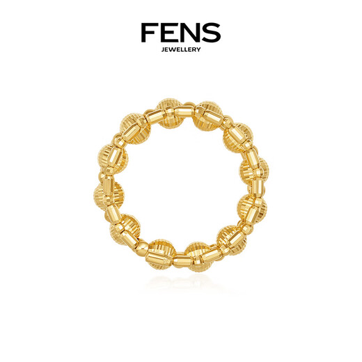 Only pair of jewelry 18K gold rings for women, mirror-cut gold beads, elastic rings, colored gold rings, stacked rings, 18K gold, flowing gold beads, mirror-cut gold beads, S size (No. 10-12)