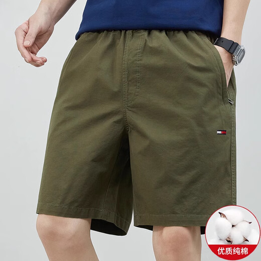 
TOMMY JEANS American Tommy new summer men's casual shorts cotton sports pants loose beach five-point pants trendy 9224 light gray + 9215 navy blue 2 packs L (recommended 120-130 Jin [Jin equals 0.5 kg])
