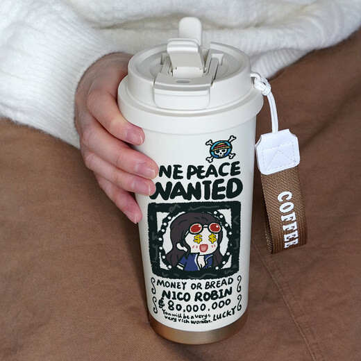 Chengliu One Piece Thermos Cup Surrounded by Luffy Men's Zoro Student Water Cup Small Portable Ceramic Inner Coffee Cup 316 Inner Coffee Cup 530ML-HA1585