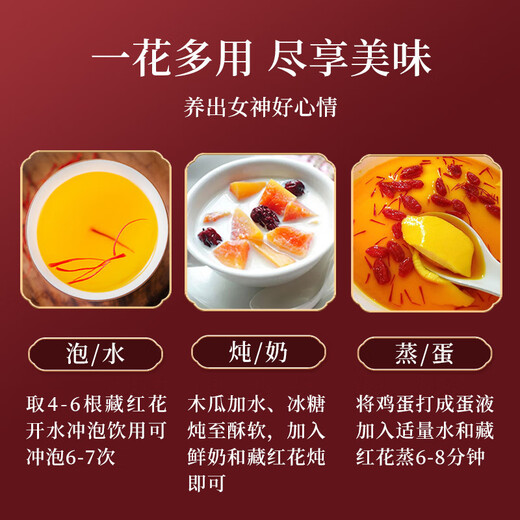 Beijing Tongrentang Pang Donglai Saffron Extra Classic Genuine Nutritional Health Tea Supplements for Mom, Girlfriend, Wife High Quality Authentic Saffron Extra Classic [1 Box]