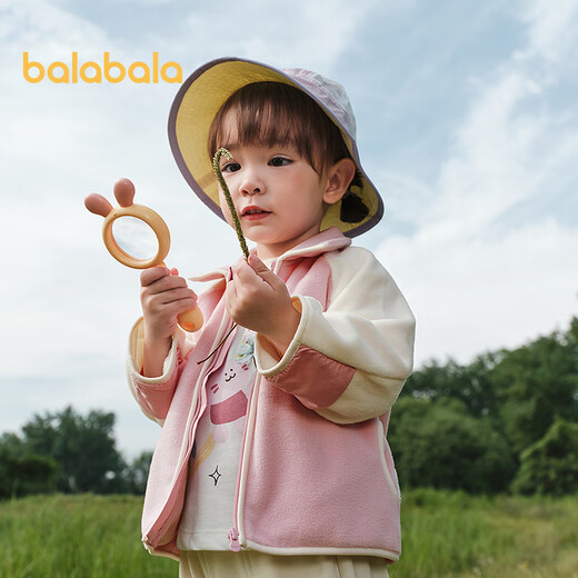 Balabala baby coat children's tops 2025 autumn clothing boys and girls outdoor soft plush clothes 209325105204