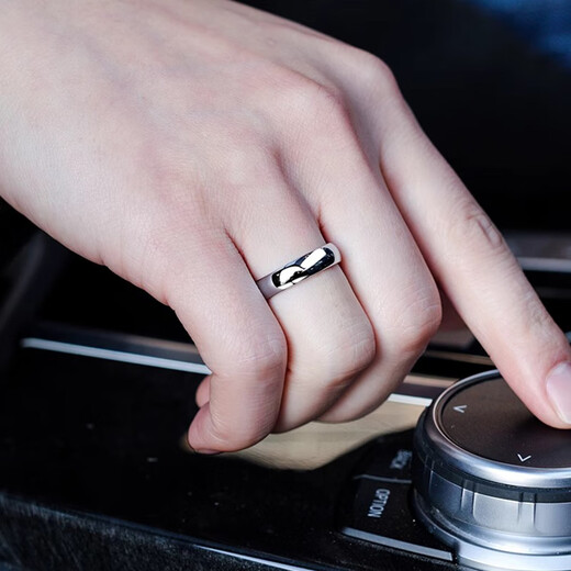 MZMZ platinum ring for men pt950 platinum simple index finger ring plain ring for women Valentine's Day birthday gift for girlfriend when/next day delivery - light luxury curved surface width 5MM ring number remarks