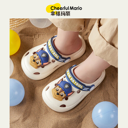 Cheerful Mario Paw Patrol Boys Sandals 2025 New Baby Boy Children's Croc Shoes Baby Baotou Boys Beach Shoes Off-White_Archie Inner Length 13cm_13 Suitable for Foot Length 12