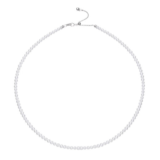 DL 1998 Fat Donglai same style S925 silver freshwater pearl necklace Here Comes the Mushroom Edison White XG Pearl Necklace