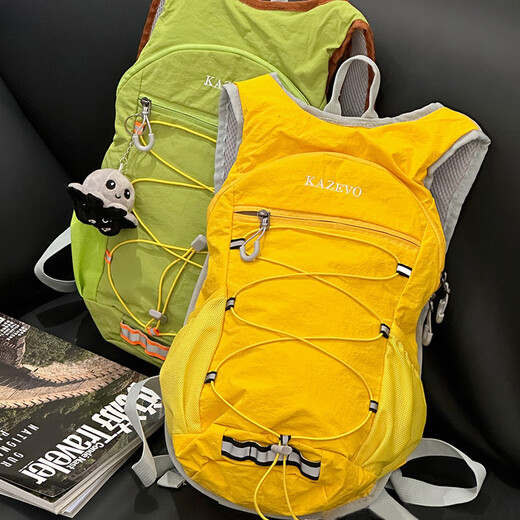 Xingxi Mountaineering Bag Travel Bag Large Capacity Men's and Women's Outdoor Fitness Hiking Backpack Backpack Women's Travel Lightweight Yellow (Single Bag)