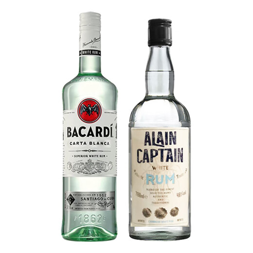Bacardi, vin étranger, mojito du rhum blanc, mélange de vin de base, cuisson 750 ml, marchandises du Nouvel An, cadeaux, capitaine Bacardi + Captain Alan [Recommandation de rapport coût-performance]
