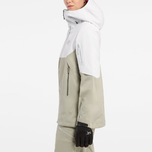 始祖鸟（ARC'TERYX）SENTINEL 拼接撞色连帽休闲夹克外套 女款 卡其色 M
