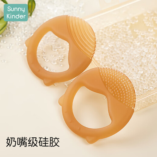 SunnyKinder Teething Stick for 3-month-old babies in the oral period, teething stick for babies over 6 months old, soothes teething period, prevents eating hands, striped + polka dot style