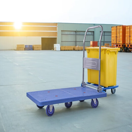 Stille Trolley mit 5 Rädern, Flachbettlastwagen, Ladung, großen Rädern, faltbarem Haushalt tragbarer Warehouse 13565 (Ladung 800 Jin [Jin ist gleich 0,5 kg]) Super Stummes Handläufe