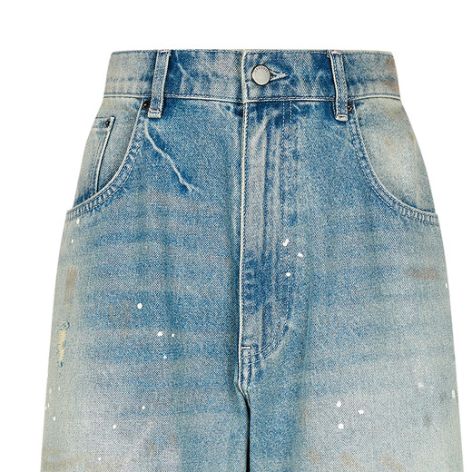 Sketch Men's Clothing 2025 Autumn New Product Jeans Pantalones sueltos Pantalones rectos 9P8E12140 953 Denim Blue Whiteak s