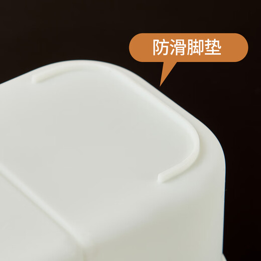 Wooden ding split-grid seasoning box plastic set seasoning jar flip-top seasoning bottle MSG salt box with spoon home kitchen seasoning box flip-top three-compartment stone rock gray free 3 spoons