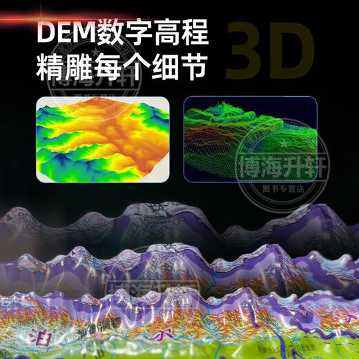 【官方】现货大精雕版1.26世界地图12603D立体凹凸地形图中国+官方新版北斗x0.9米1.2 920*675mm中国世界3D凹凸地图
