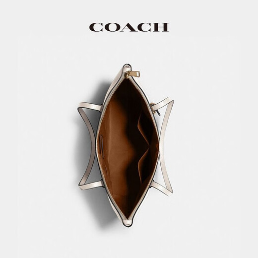 Coach (Coach) Frauenbeutel leichte Luxus-altmodische klassische Einkaufstasche Reißverschluss-Umhängetasche große Größe groß