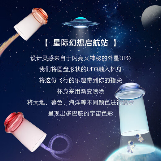 MUMU high-end, personalized and creative Nordic style beer mug for home use, large 500ml craft beer mug, light-seeking flying saucer mug, three pack (bright)