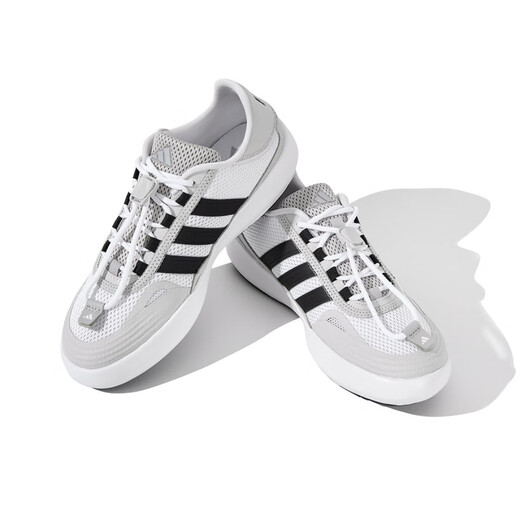 Adidas adidas Trail Schuhe Männer und Sommersommer neues Netz atmungsaktives leichtes Gewicht im Freien Casual Sports Schuhe JP6630/Weiß/Nr. 1 Schwarz/hellgrau 41