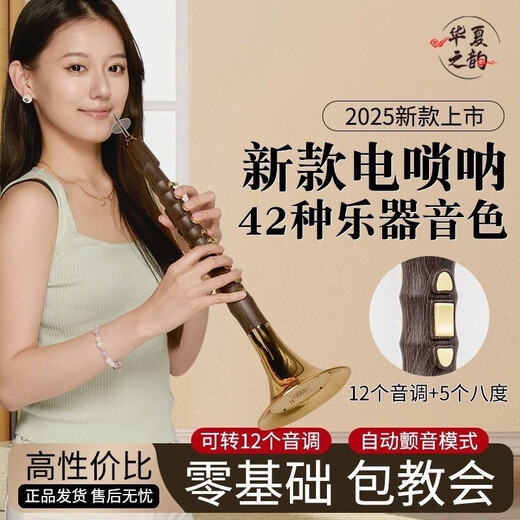 The latest 25 electric suona electronic suona electric tube high volume high-end version of beginners and middle-aged and elderly professional playing style ebony
