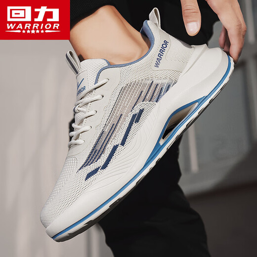 Warrior summer men's shoes mesh breathable sports dad shoes men's soft sole casual running shoes L847C khaki 40