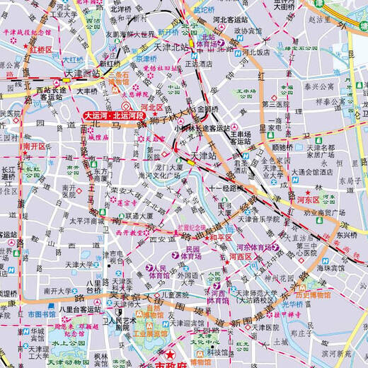 2025 Edición Hainan Zhejiang Shandong Shanghai Tibet Beijing Tianjin Yunnan Box Mapa de la ciudad Versión plegable Tianjin Ciudad Mapa plegable Tamaño expandido 1068x749mm