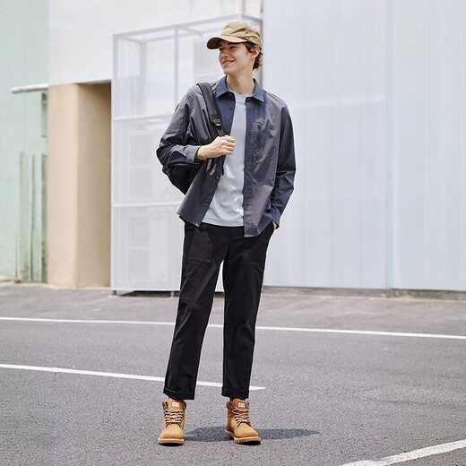 CAT Carter's 25th season new men's outdoor retro retro embroidered basic work trousers black L