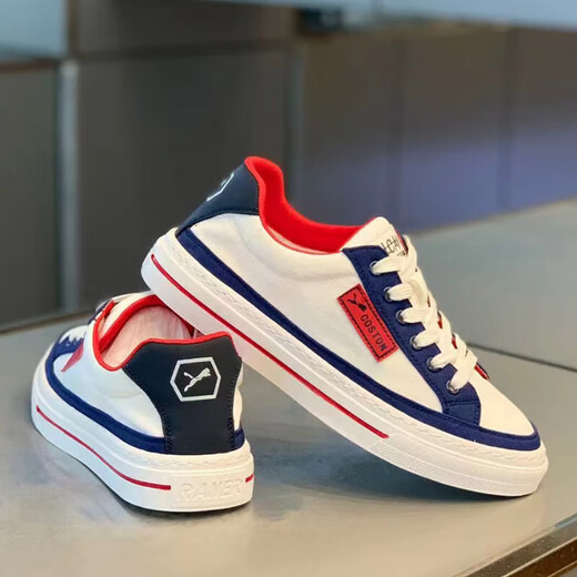 Brand light luxury white shoes men's shoes summer new canvas casual shoes men's versatile breathable sports board shoes men's white and black [ice silk canvas] 41 (255mm)