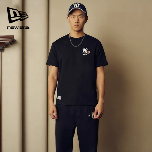 Neue Era MLB Kurzärärmische Männer und Frauen im selben Sommerpaar NY Round Neck Sport und ungezwungenes T-Shirt 14387844-XL