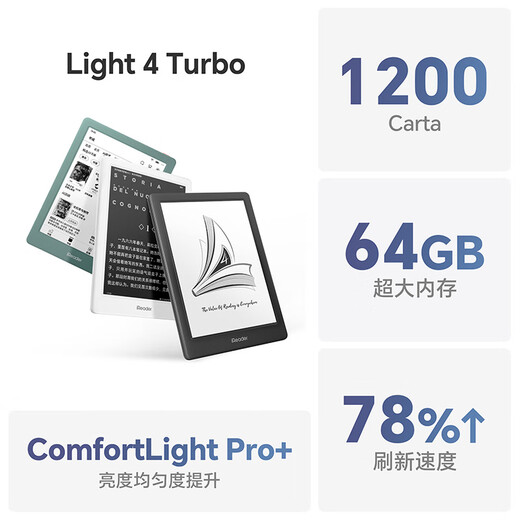 IReader Light4 Turbo 6-inch smart reading book, e-book reader, ink screen electronic paper book, AI tablet for learning and reading comics, portable notebook, confession
