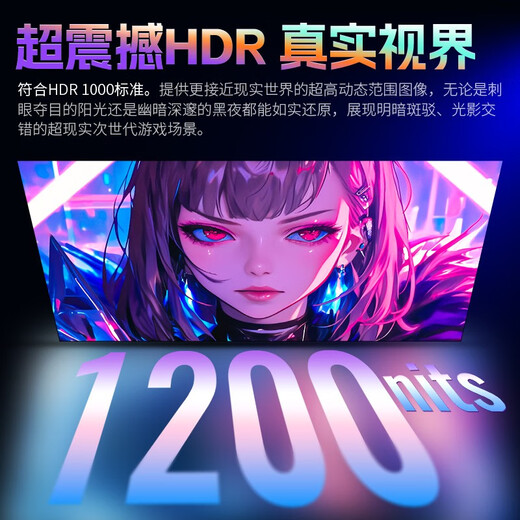 泰坦军团24.5英寸 1152分区 MiniLED 2K 320Hz DyDs技术 RGB背光灯 升降旋转1msGTG专业电竞显示器P245MS+ 
