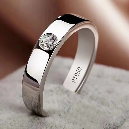PT950 platinum ring for male and female couples, wedding diamond ring, classic tail ring, Chinese Valentine's Day birthday gift, men's ring