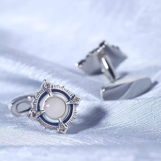 NOSSKISS bright star design cufflinks for men's light luxury French cuff nails customized birthday gift Father's Day gift Free lettering/writing greeting card
