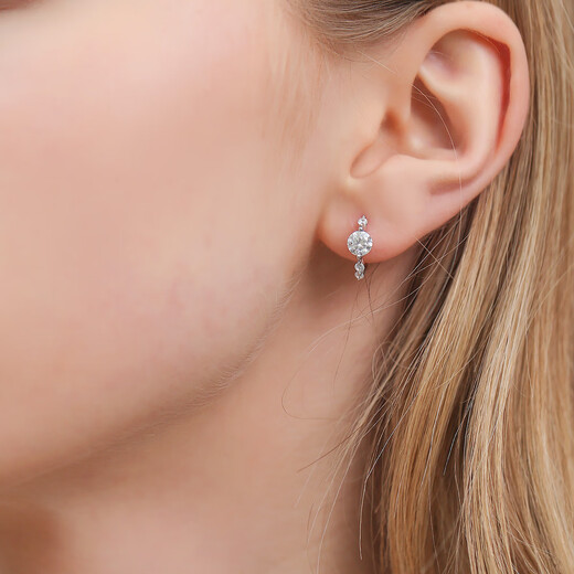 DR. DARLING Moissanite diamond earrings for women 2025 new light luxury niche high-end silver earrings earrings jewelry birthday gift Moissanite diamond earrings 50 cents a pair