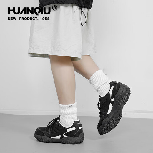 
Global black sneakers men's 2025 summer new outdoor non-slip hiking shoes ugly cute big-head casual dad shoes black 42