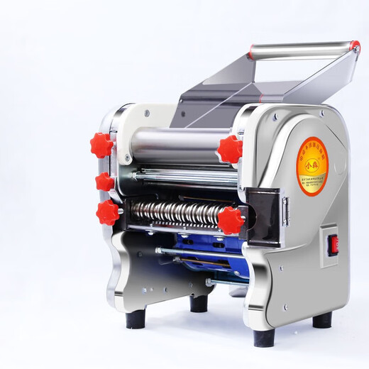 Baishuiwang Home Noodle Presse en acier inoxydable Electric Small Noodles Machine Multi-fonction commerciale Dumpling Chaos entièrement automatique Luxury Acier inoxydable-200 Type 370 Watts (couteau à rouleaux en acier)