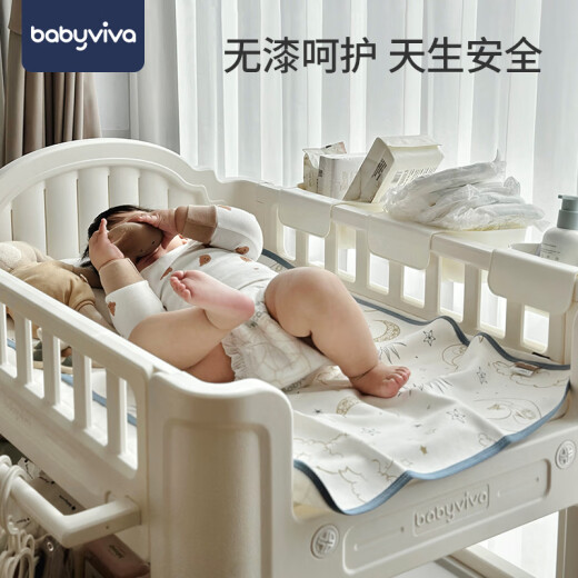 mesa de pañales babyviva mesa de cuidado del bebé de los bebés recién nacidos cambia de cuna masaje multifuncional touch mesa de tela de tela + almohadilla de látex [ensamblaje de grado de alimentación hdpe importada Otros estructura de marco