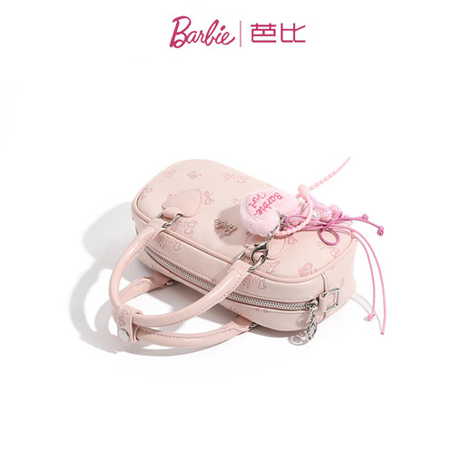 芭比（Barbie）单肩包包女2025年新款轻奢大牌斜挎手提保龄球包生日礼物送女朋友